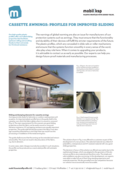 CASSETTE AWNINGS: PROFILES FOR IMPROVED SLIDING
